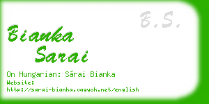 bianka sarai business card
