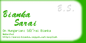 bianka sarai business card